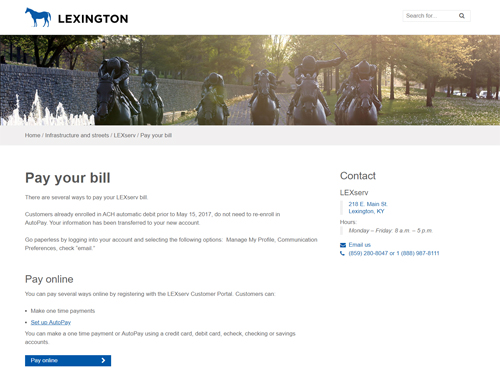 Lexington Pay Your Bill